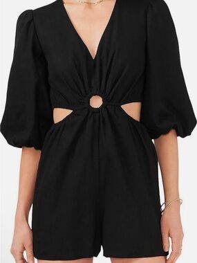 1. State Black Cutout Short Jumpsuit SIZE MEDIUM